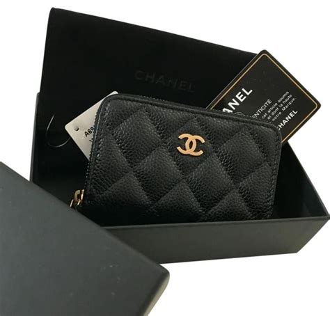 chanel.card holder|chanel card holder zip around.